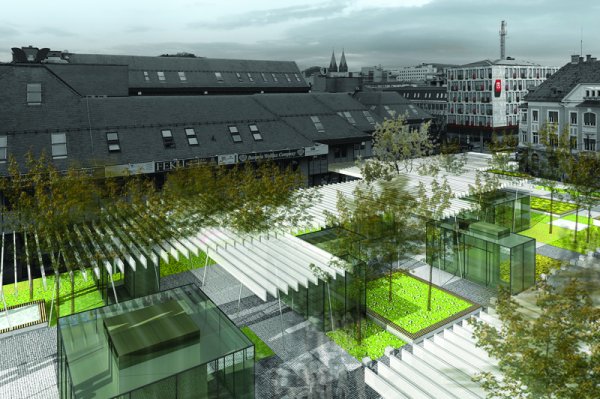 Ureditev širšega območja Glavnega trga v Mariboru ter paviljon Stari peron