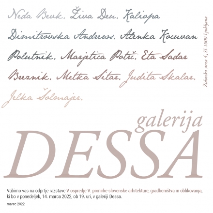 Okrogla miza: pionirke slovenske arhitekture, gradbeništva in oblikovanja