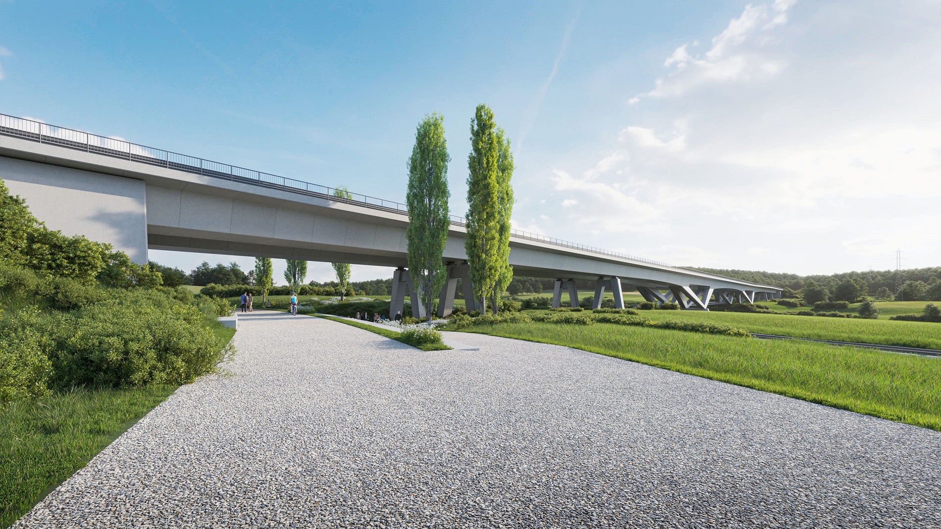 Most čez Krko na obvoznici Novega mesta